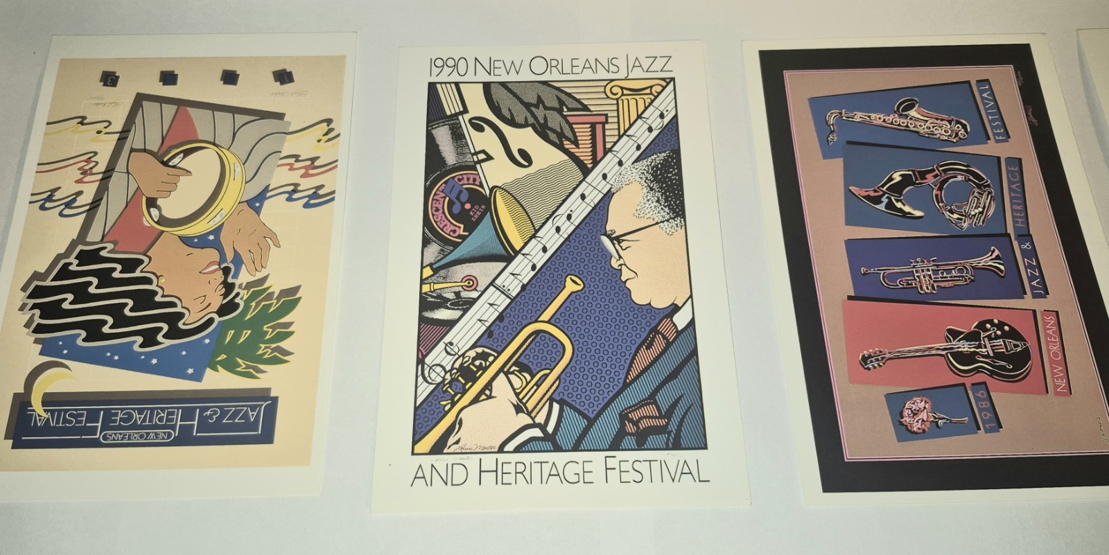 New Orleans Jazz Fest Vintage Postcards 1975-93  Set of 12