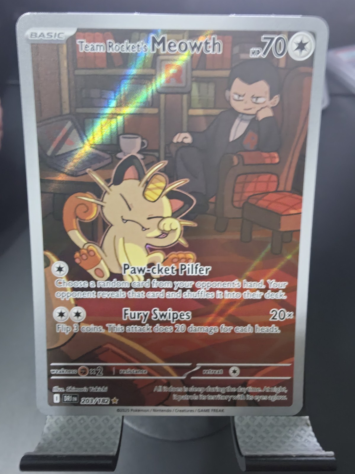 Pokemon Tcg Destined Rivals Team Rocket\'s Meowth  203 182