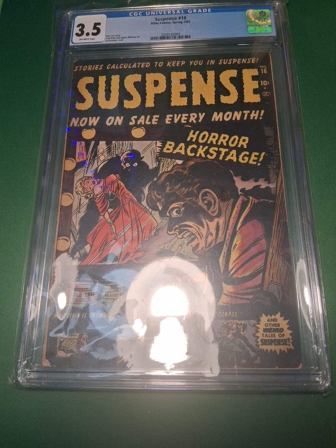 Suspense 16 CGC 3.5 1952 Atlas Comics Rare Stan Lee Horror Story Pre-Code Golden