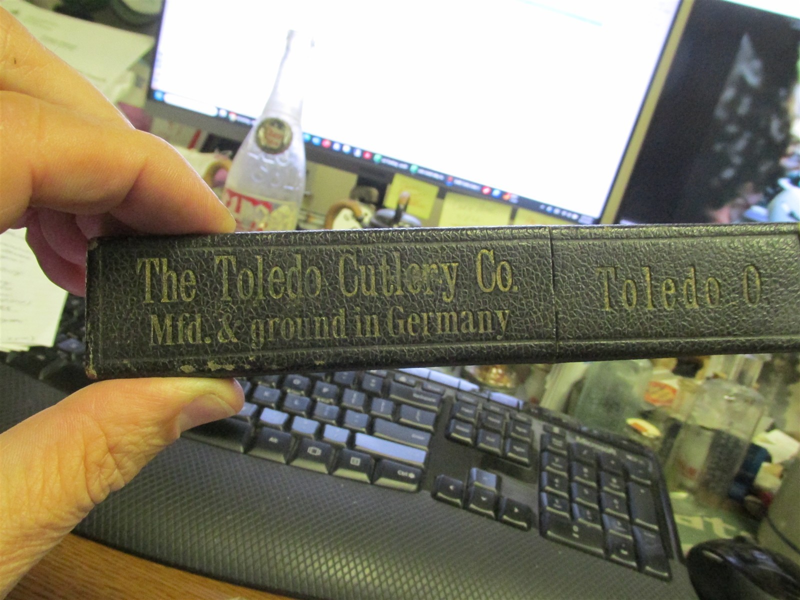 Vintage Toledo Cutlery Co. Straight Razor Box ONLY Toledo, Ohio - Germany