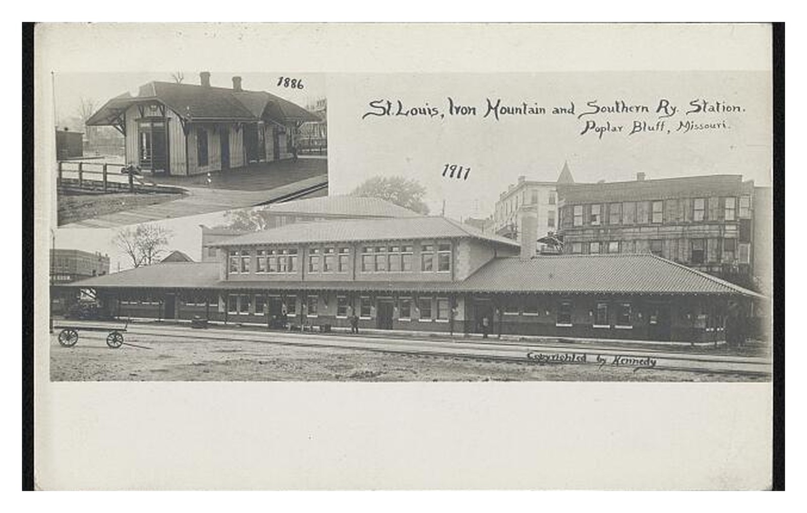 Poplar Bluff Missouri Station Standard Postcard