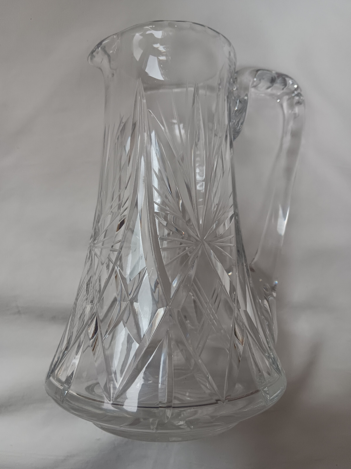 Vintage European cut glass pitcher from 1960s - two available Vintage European cut glass pitcher from 1960s - two available