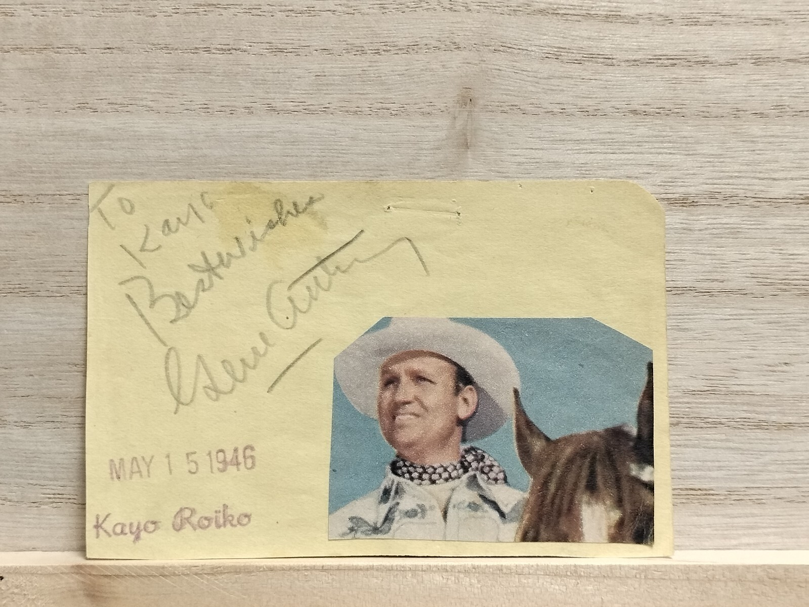Gene Autry Signed Cut