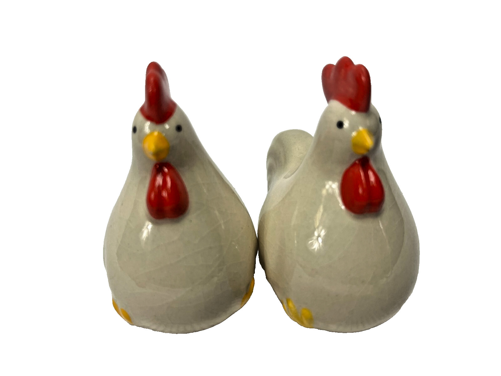 Pair of Chicken Salt & Pepper Shakers - White