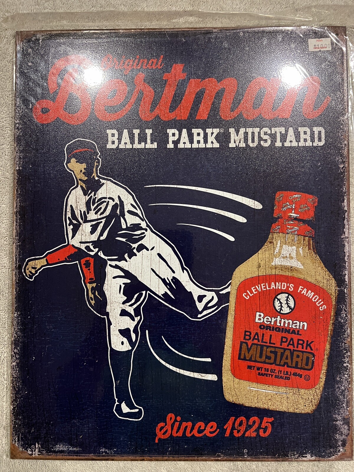 Original Bertman Ball Park Mustard Since 1925.   Metal Sign 12.5\