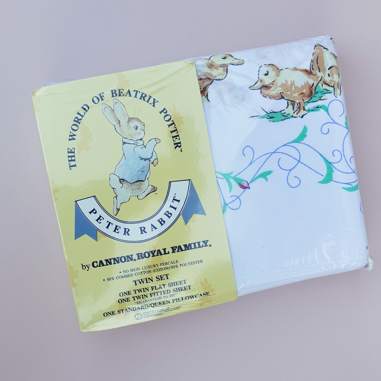 Vintage Beatrix Potter Friends of Peter Rabbit Cannon Twin Sheet Set NEW SEALED Vintage Beatrix Potter Friends of Peter Rabbit Cannon Twin Sheet Set NEW SEALED