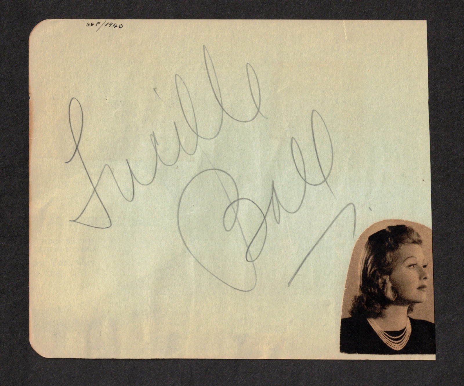 Lucille Ball American Actress Original Signed Autograph Album Page I Love Lucy