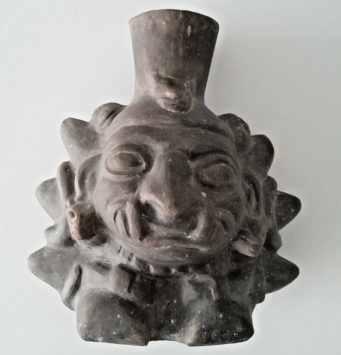 Peruvian huaco in replica of Moche culture