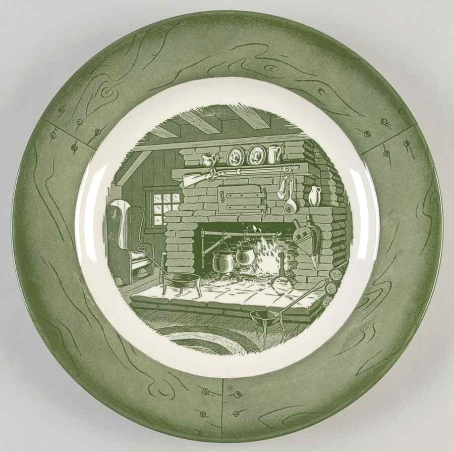 Royal  Colonial Homestead Green Dinner Plate 6442978