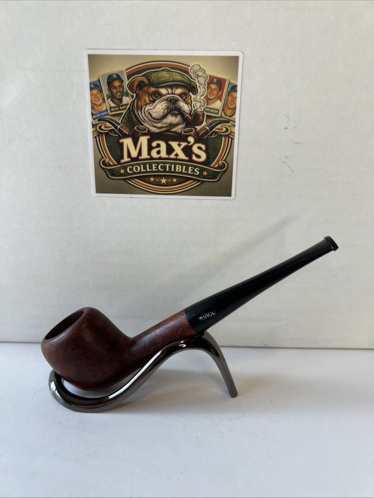 NOS Unsmoked Vintage P. VIOU Opera Shaped Pipe Made In France