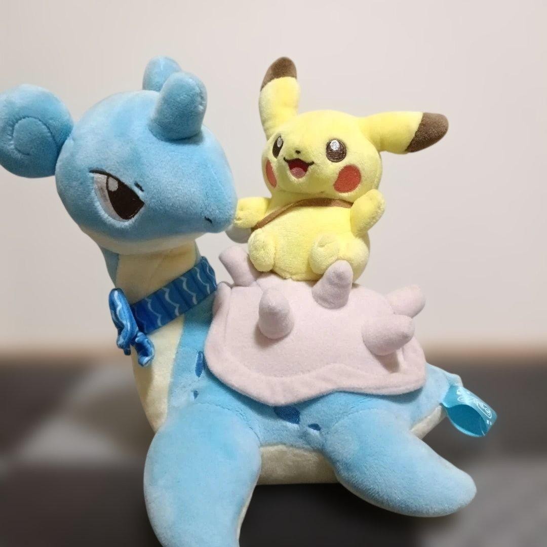 Pokemon Center Limited Lapras Pikachu Plush Toy Mascot 2018 26a