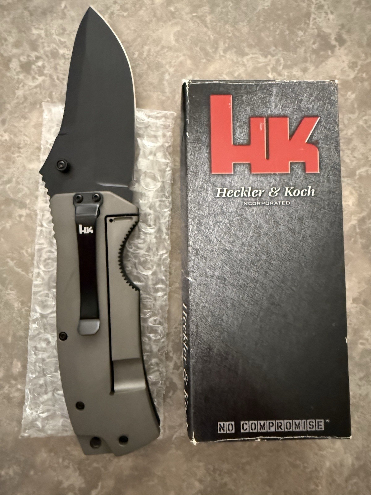 Heckler & Koch HK CONSPIRACY 14201BT Knife Black RARE DISCONTINUED NEW