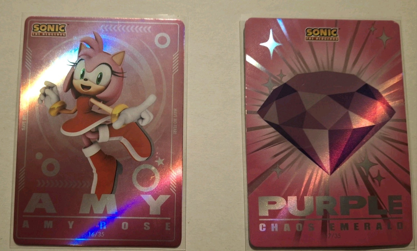 Lot 2 Wendy\'s Sonic the Hedgehog 35th Anniversary Amy Rose Purple Chaos 16 17