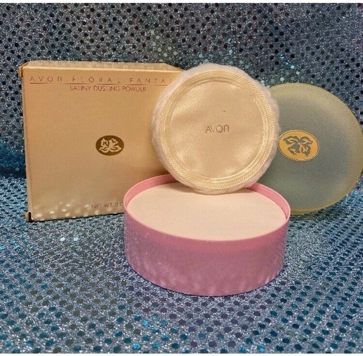 Avon Floral Fantasy Satiny Dusting Powder 3oz, sealed NOS