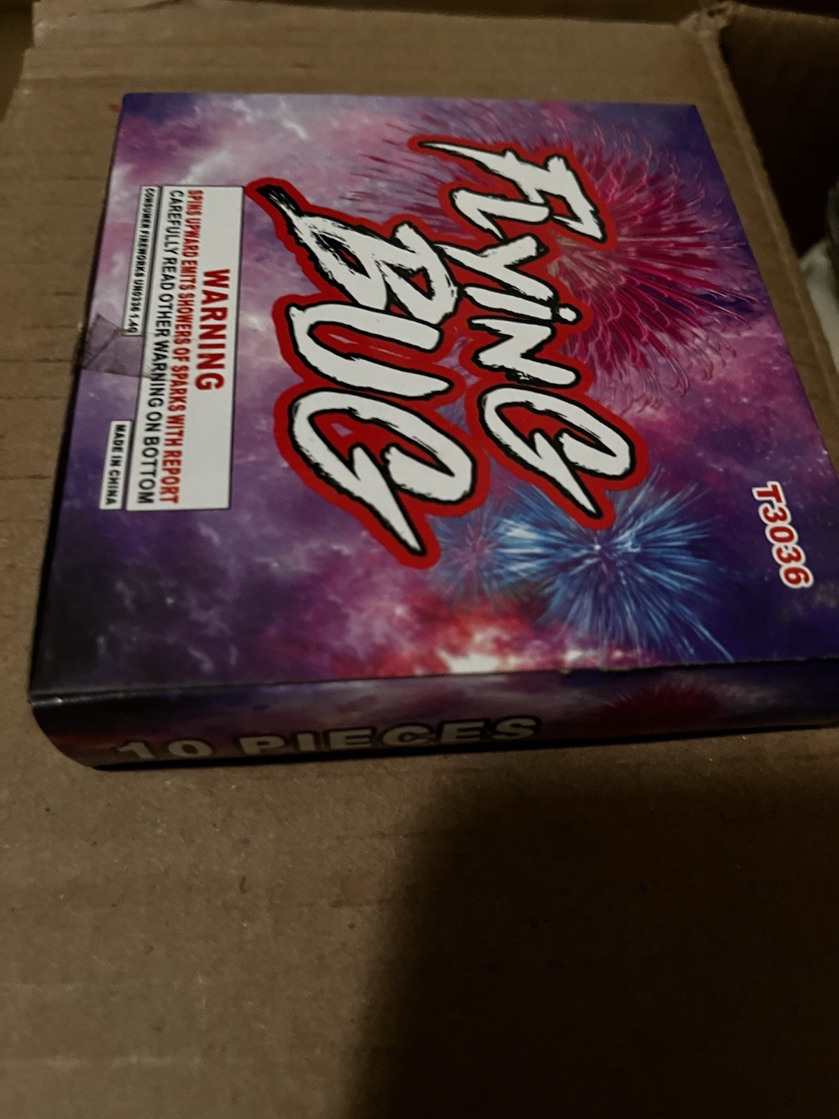 Firework Label Stickless Rocket Flying Bug Box 