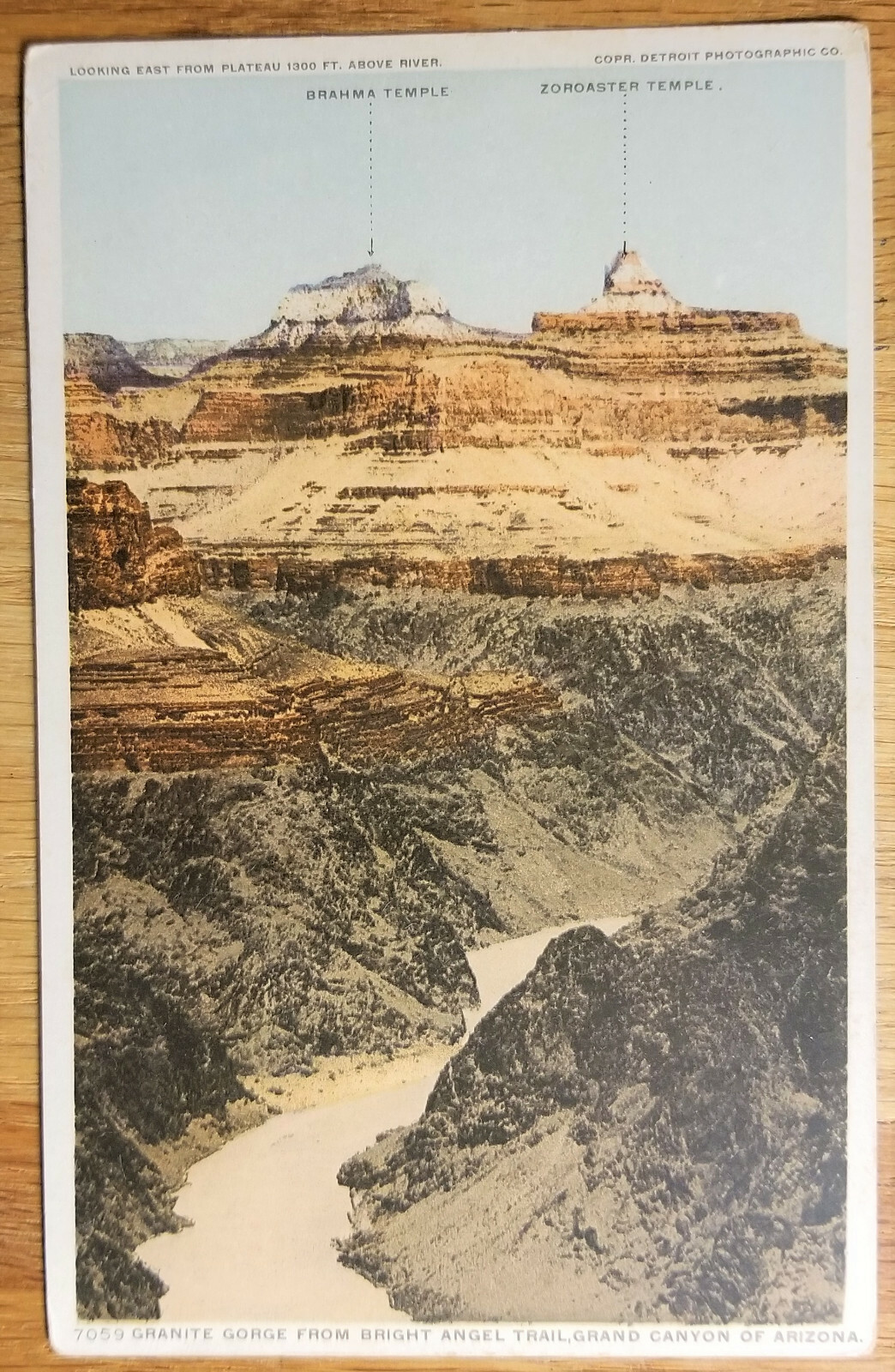 Grand Canyon Granite Gorge Arizona AZ Postcard PC 1920s Detroit Publishing