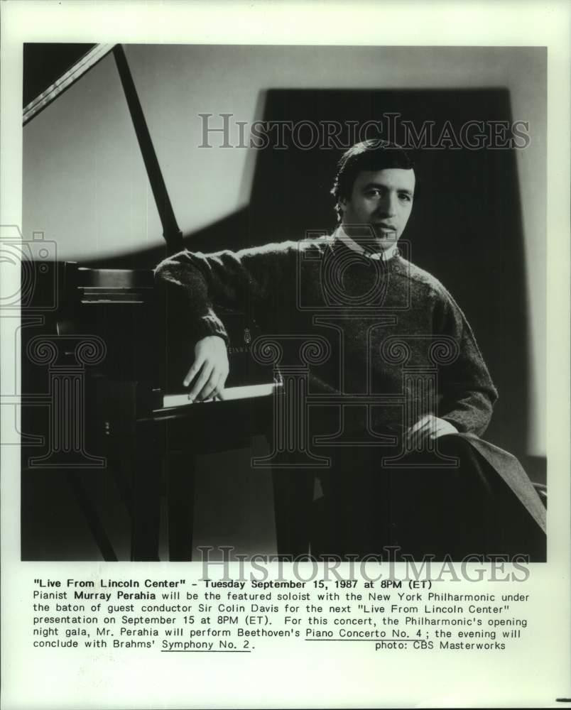 1987 Press Photo Murray Perahia featured on Live from Lincoln Center, on PBS.