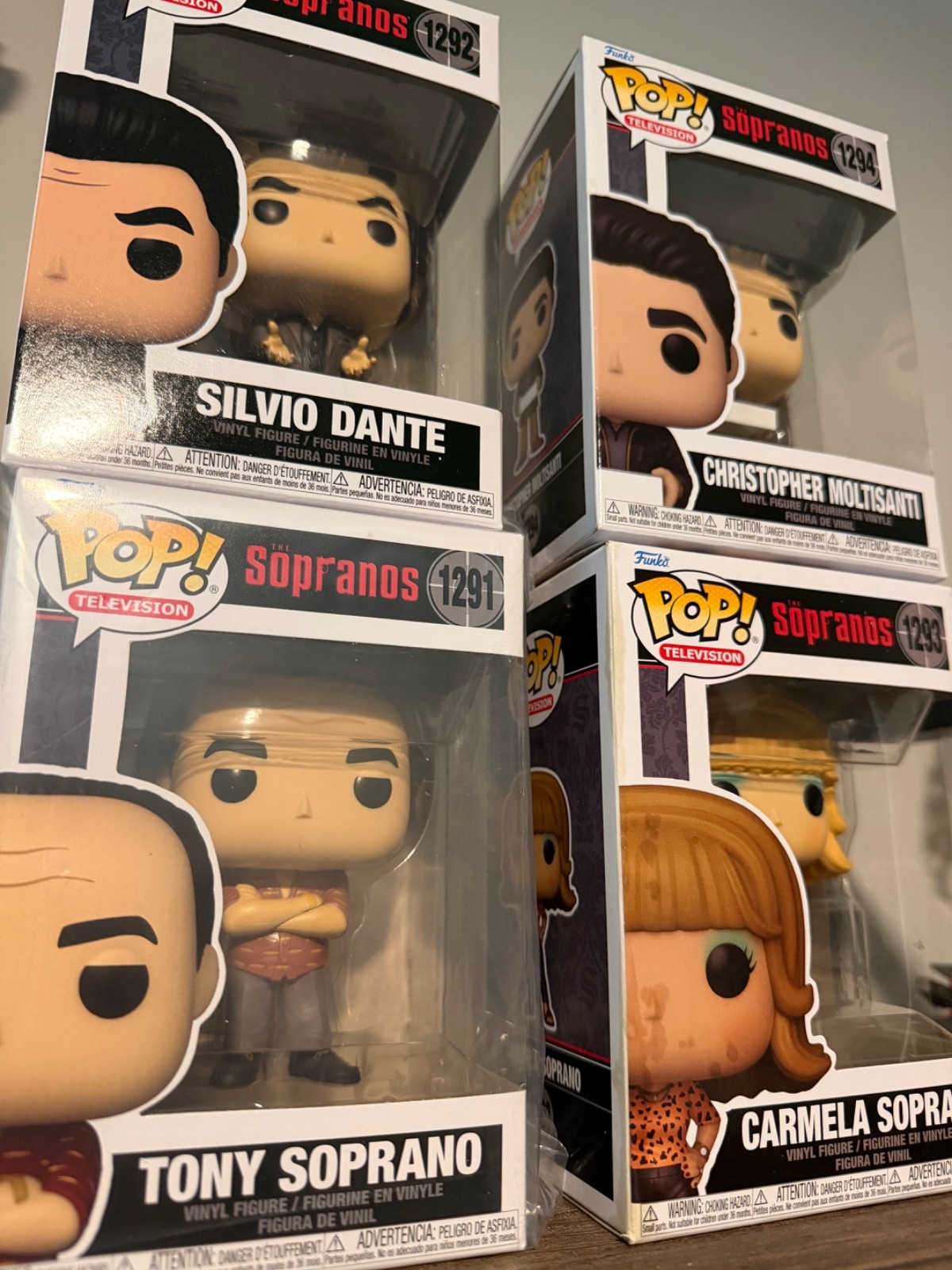 Funko Pop TV The Sopranos Wave 1 Set of 4 Tony, Carmella, Sylvio, Christopher Funko Pop TV The Sopranos Wave 1 Set of 4 Tony, Carmella, Sylvio, Christopher