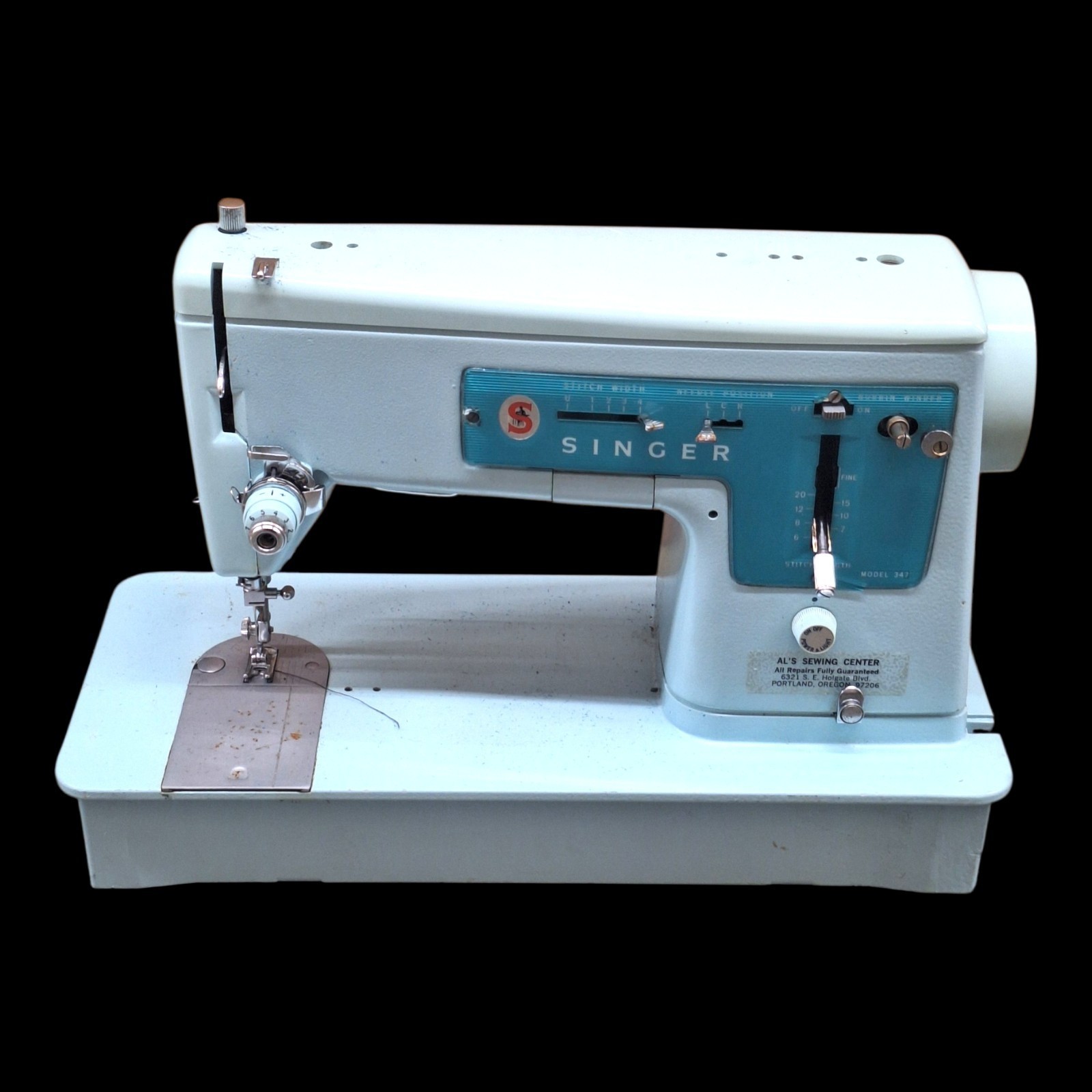 Vintage Singer Model 347 Sewing Machine Made In Great Britain Works