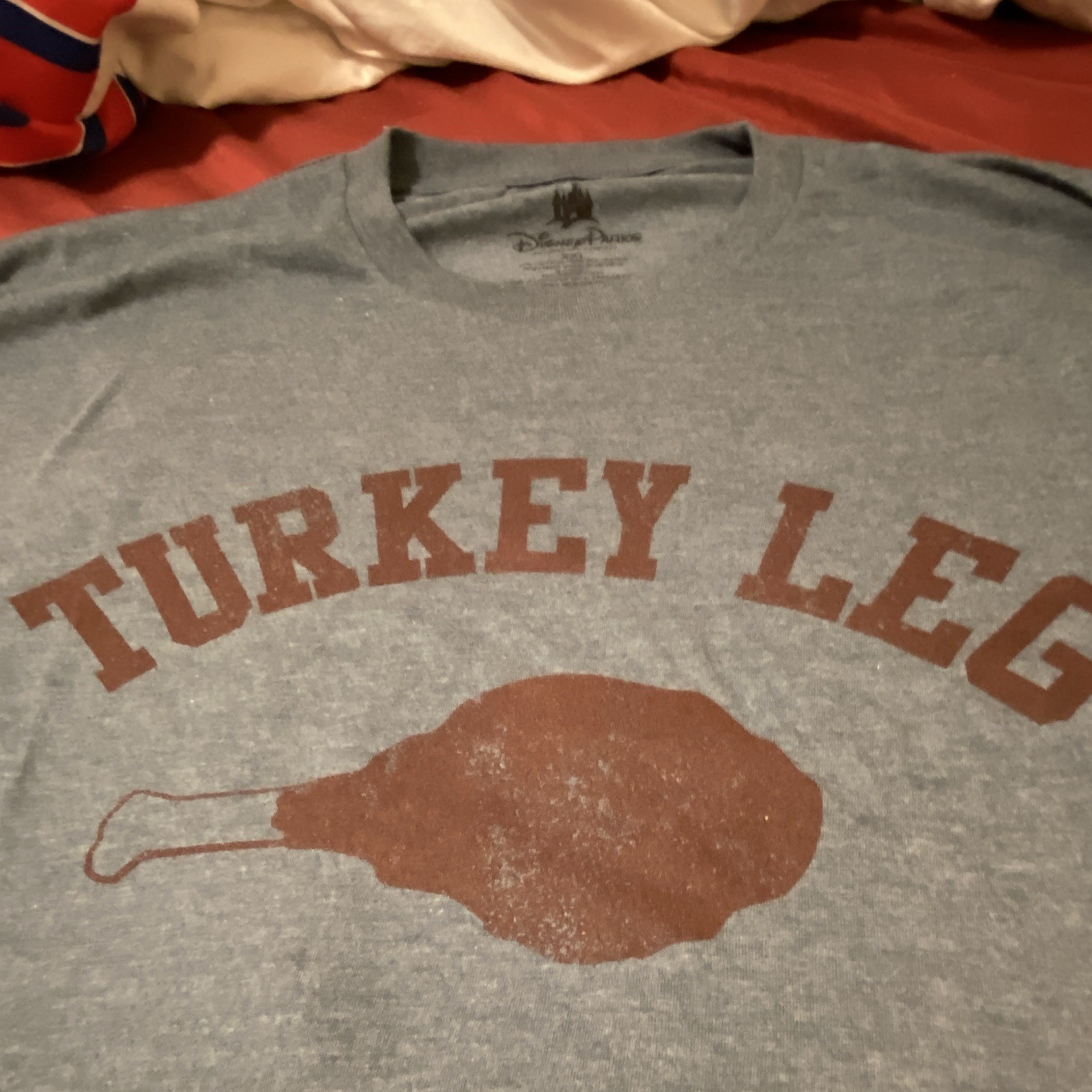 Disney Parks Disney Turkey Leg Blue Graphic T-Shirt Adult XXL Unisex