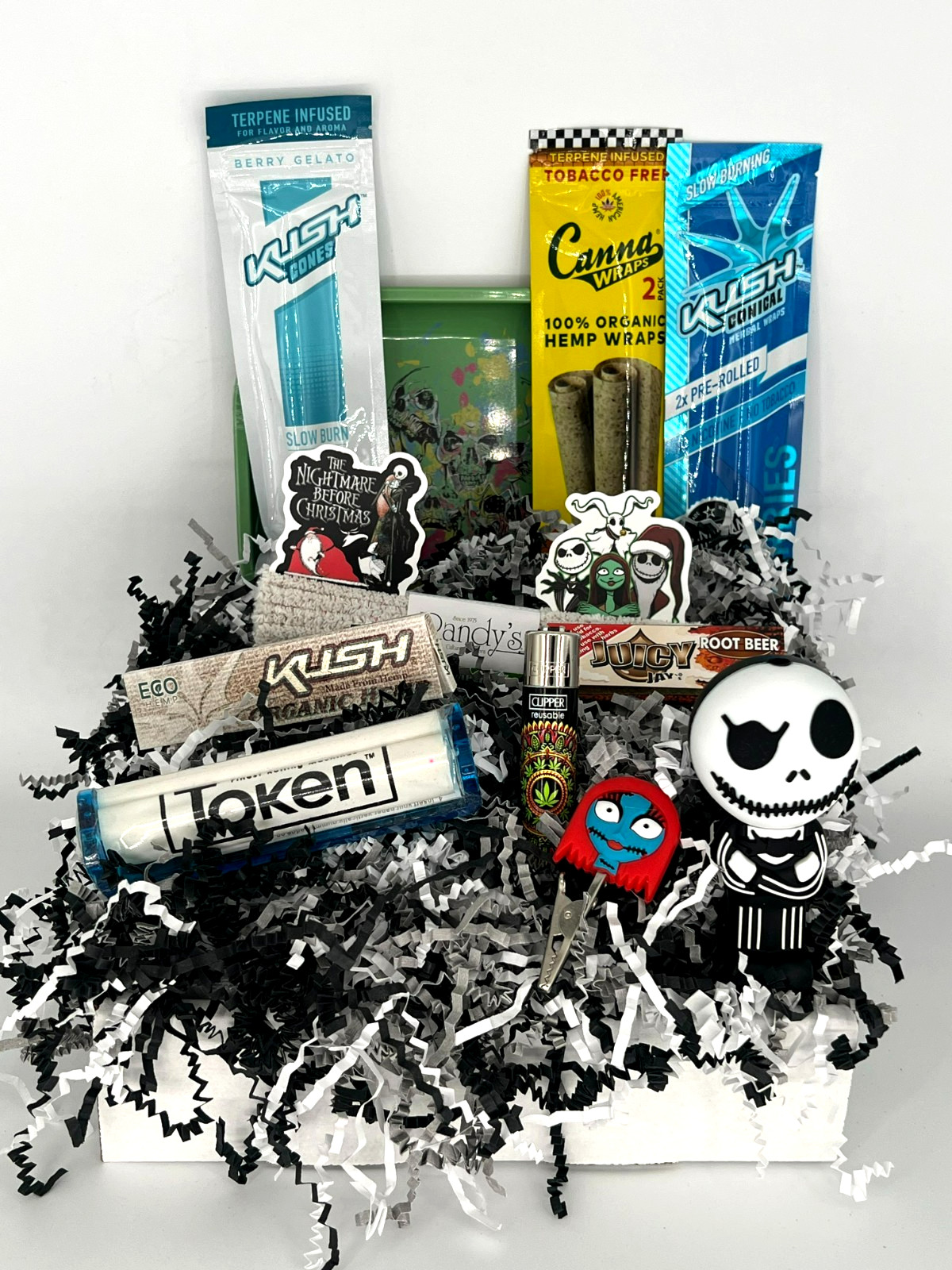 NIGHTMARE BEFORE CHRISTMAS JACK SKELLINGTON SILICONE PIPE 13 PC SMOKING GIFT SET