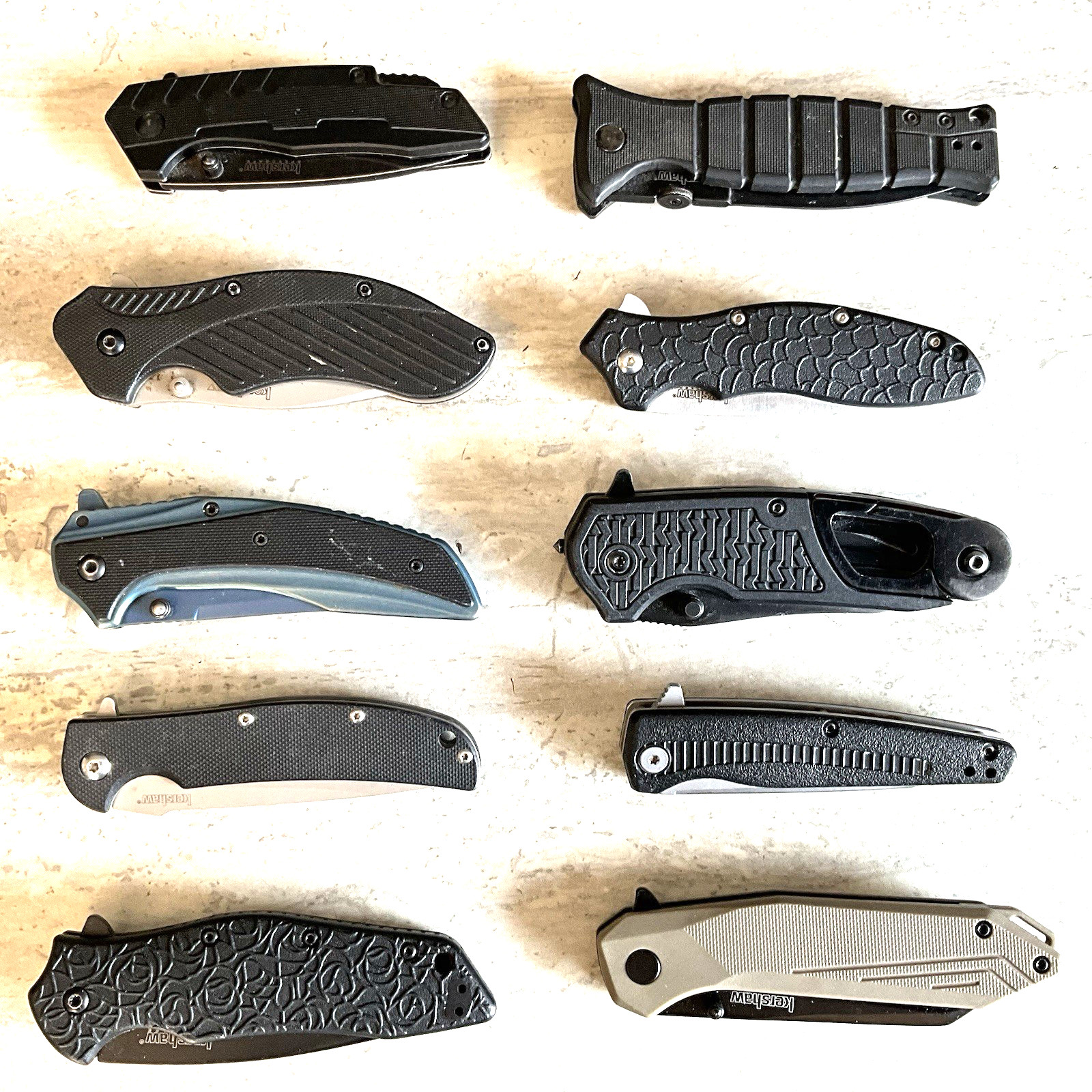 Kershaw Pocket Knife 10 Piece Flipper Lot