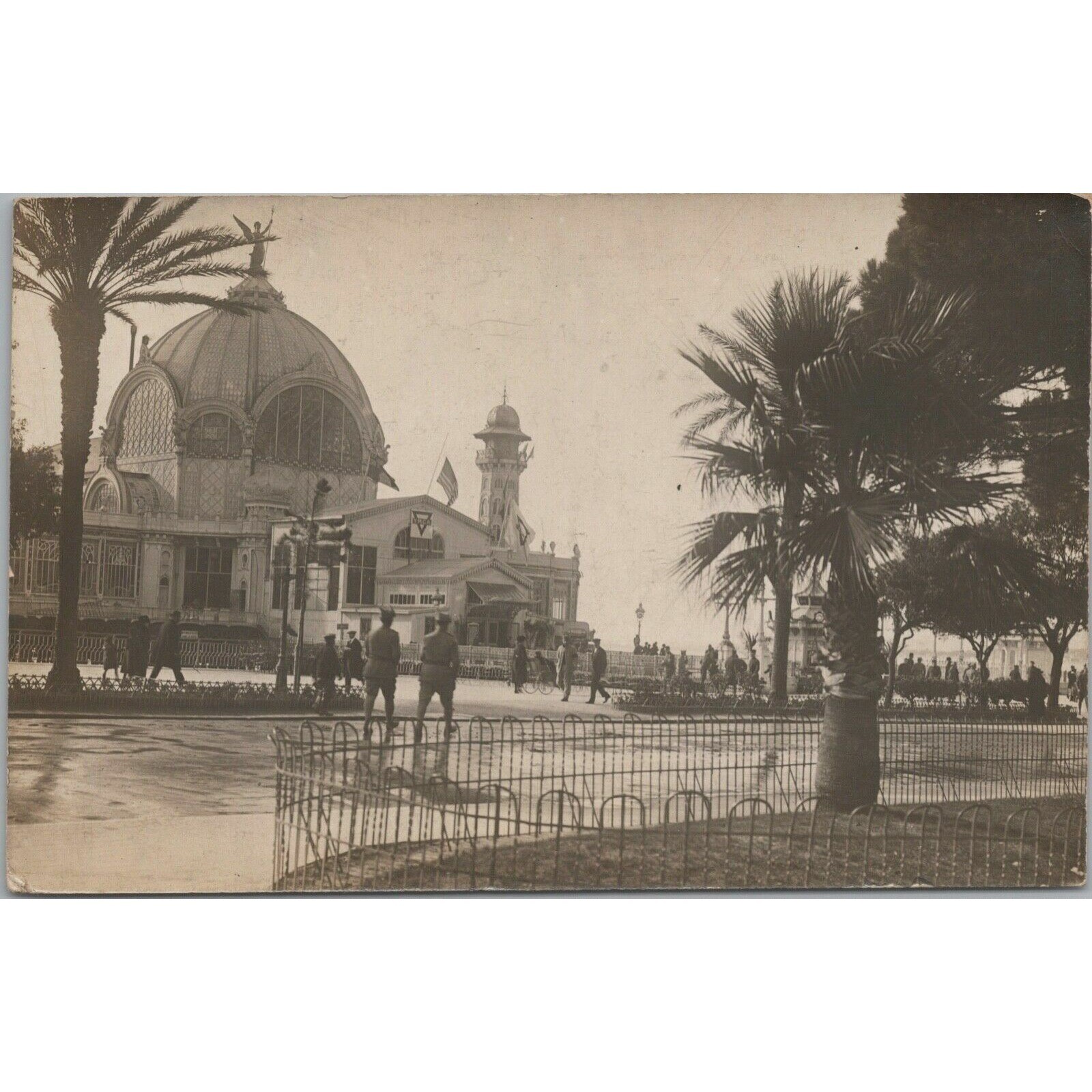 Antique YMCA Nice France Building Sepia Tone French Riviera Postcard
