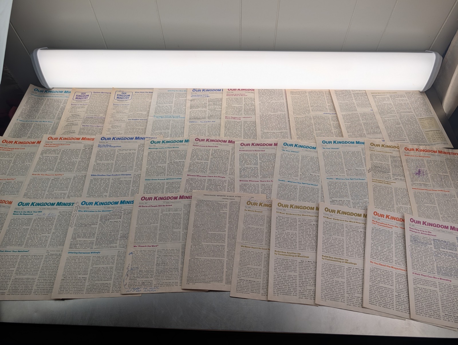 Our Kingdom Ministry Jehovah's Witness 80s-90s School Material 80 Sheets Lot #6