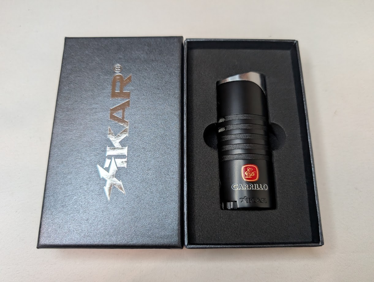 Xikar Ellipse Triple Jet Cigar Lighter - Black and Chrome EPC - New 