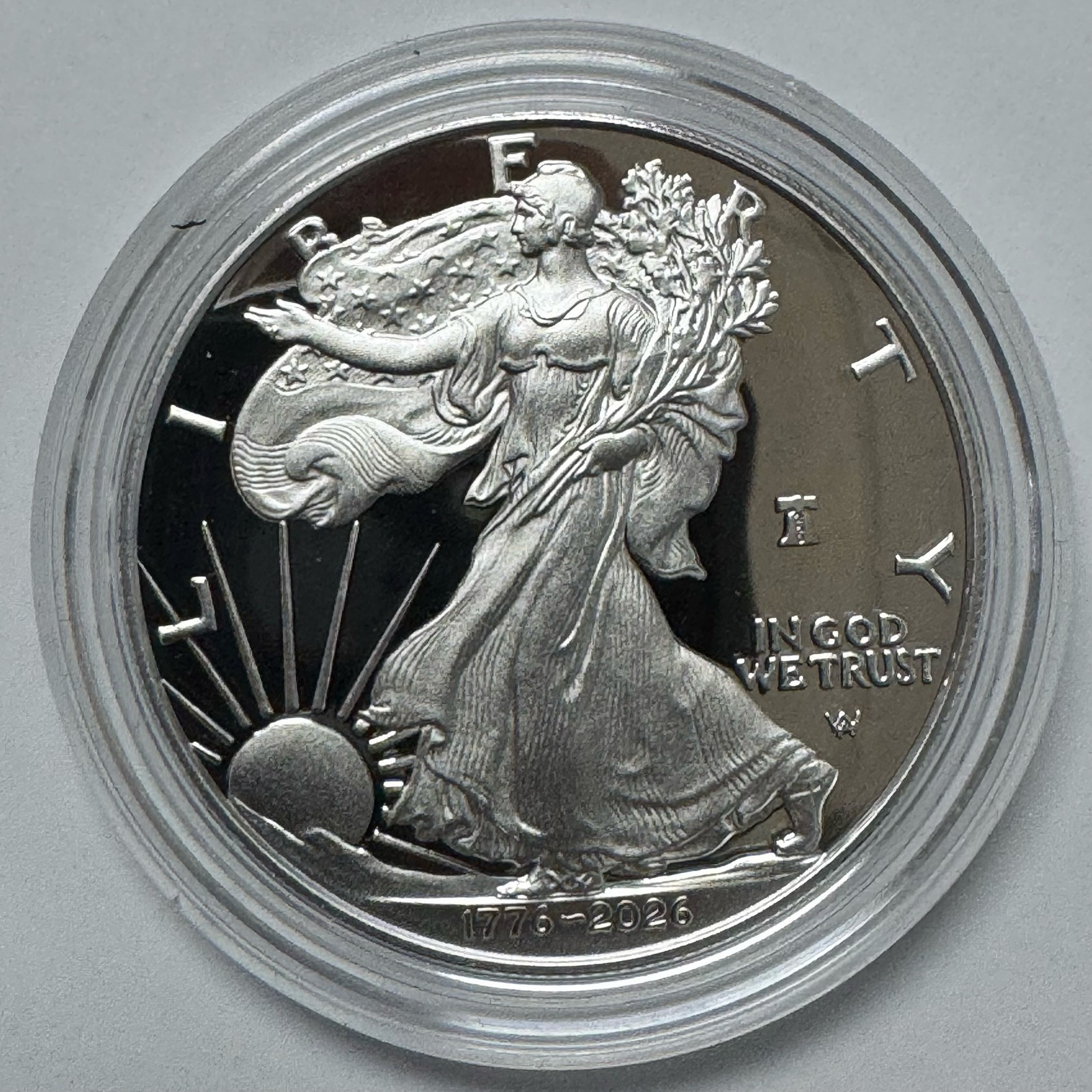 🔔 2026-W Proof $1 American SiIver Eagle 250th Eagle Label 1776 - 2026 W