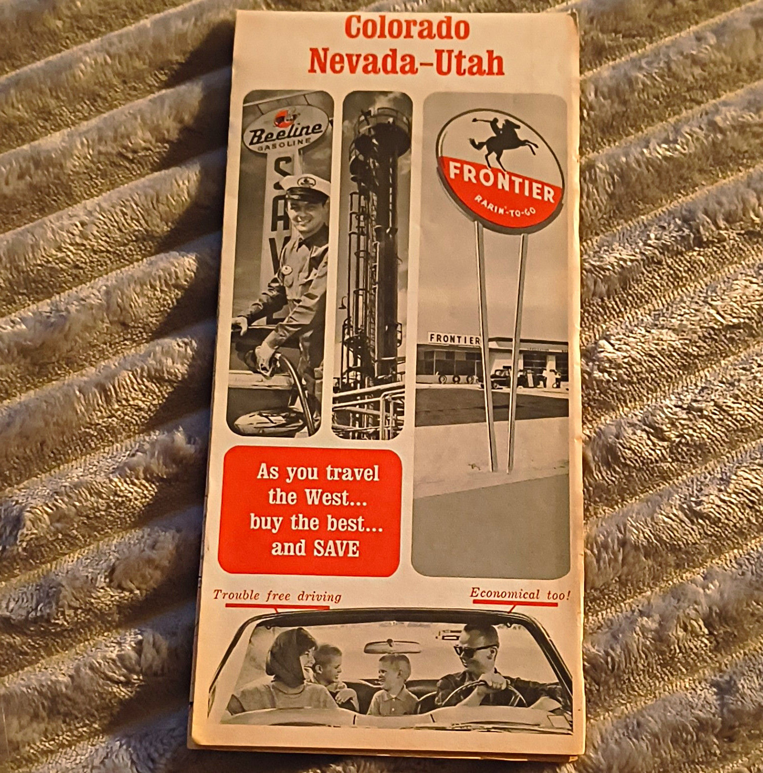Frontier Beeline Gas & Oil Advertising Brochure Colorado Nevada Utah Frontier Beeline Gas & Oil Advertising Brochure Colorado Nevada Utah