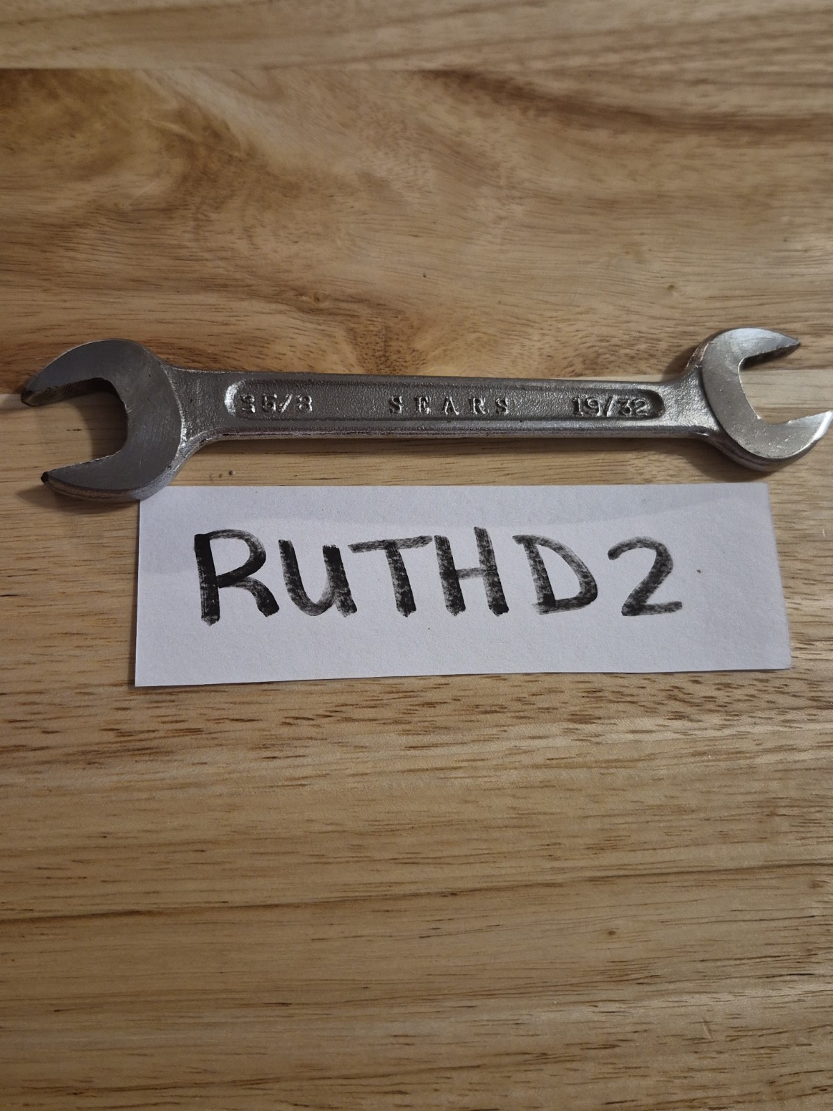 Sears LC Wrench Double Open Ended 5/8” & 19/32\