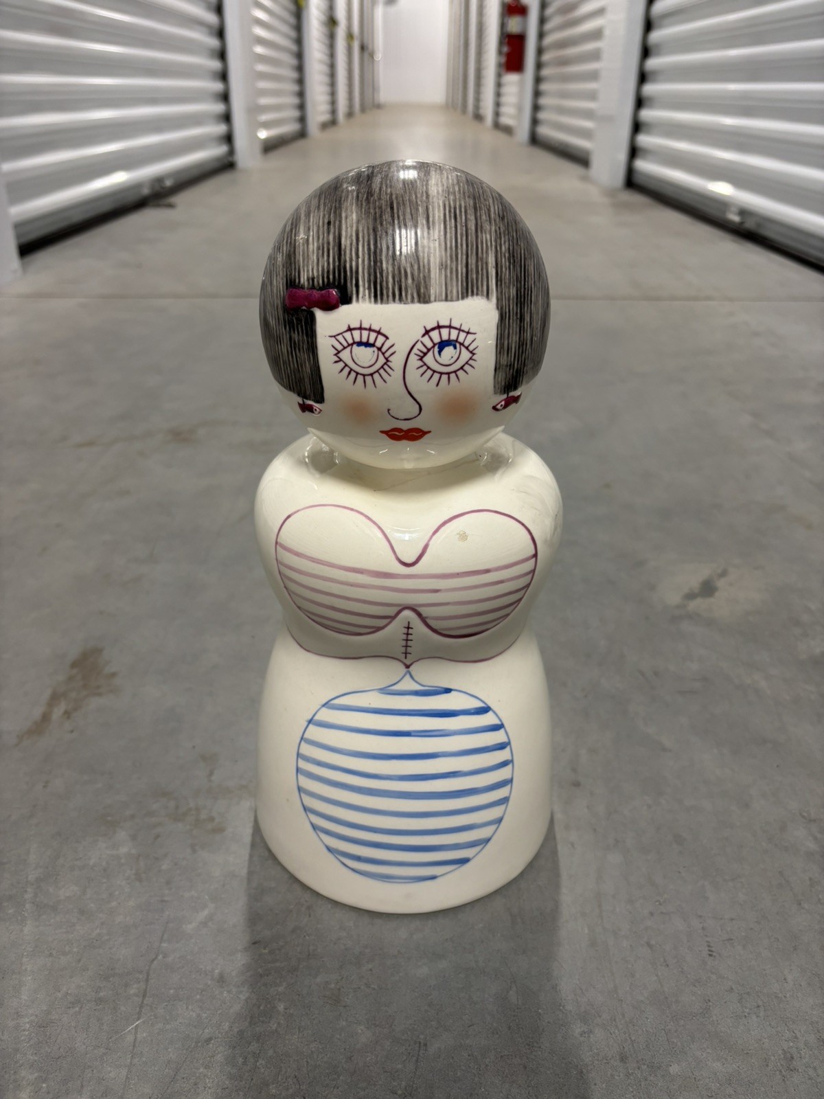 VTG Whimsical Lady Dopamine Decor Mid Century Japanese Hollow Ceramic Figurine VTG Whimsical Lady Dopamine Decor Mid Century Japanese Hollow Ceramic Figurine