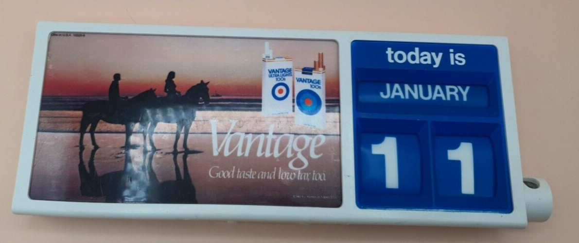 ORIGINAL 1990\'s Vantage Cigarette Daily Calendar Vintage