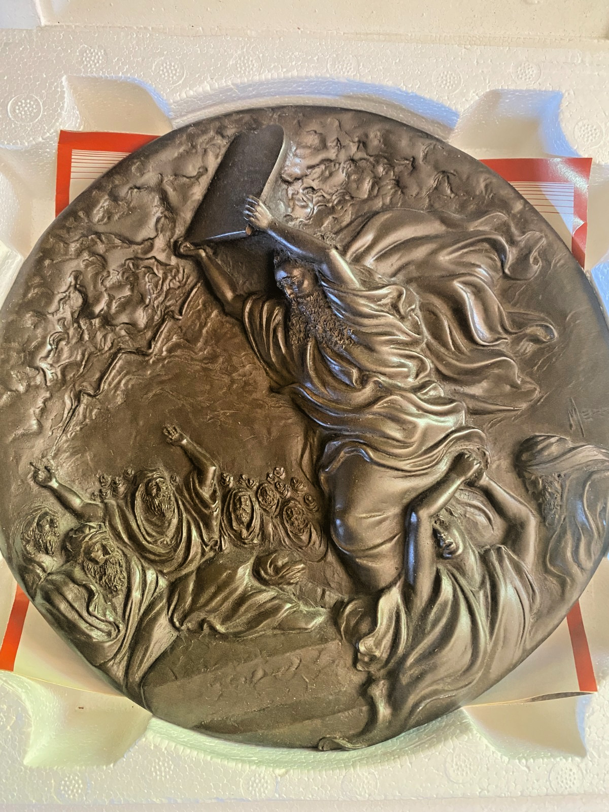 Moses & Ten Commandments Plate Merri Roderick Rhodes Studios Dore Bible 1986