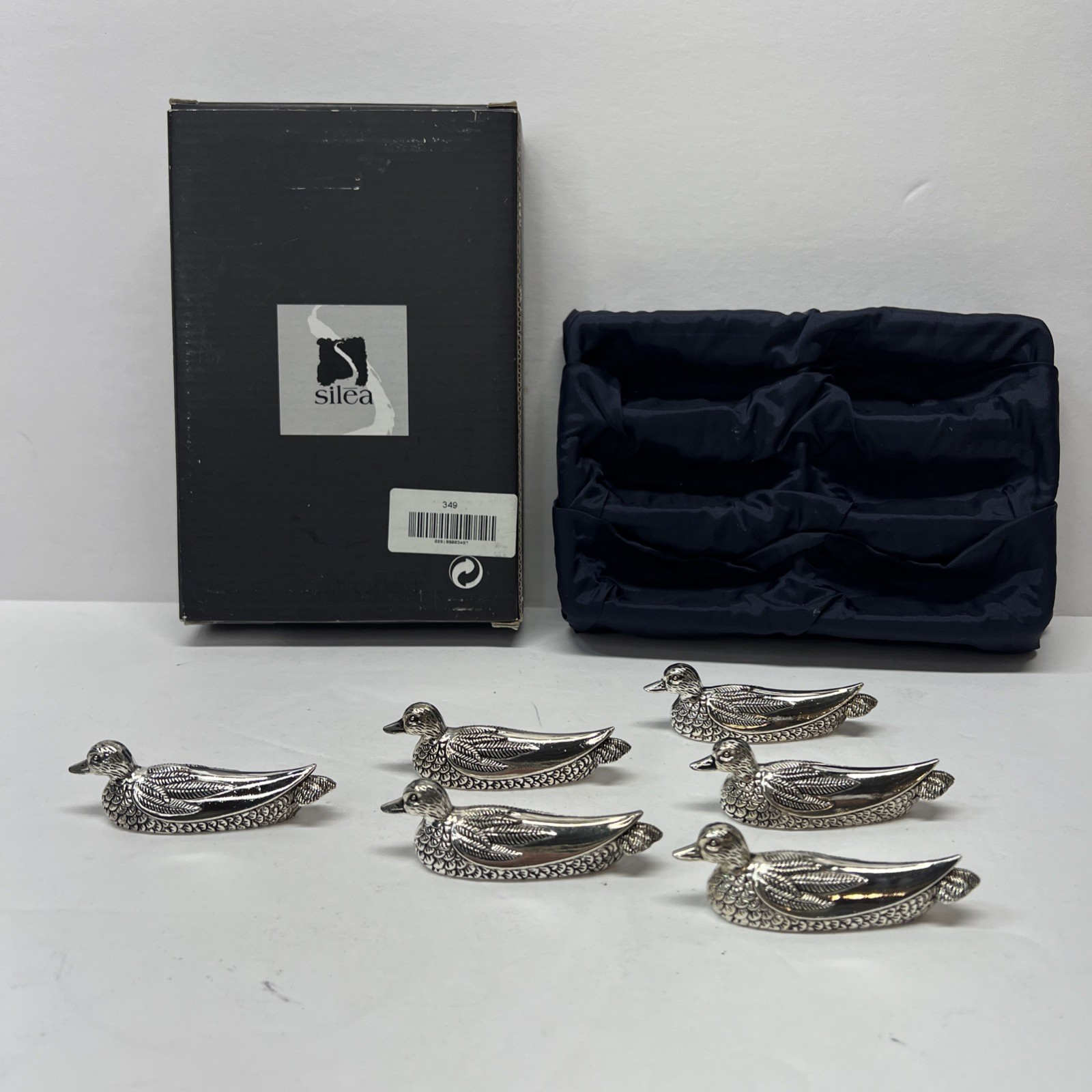 Vintage Silea France Silverplate Duck Knife Rests Set Of 6 EUC Classic Elegance