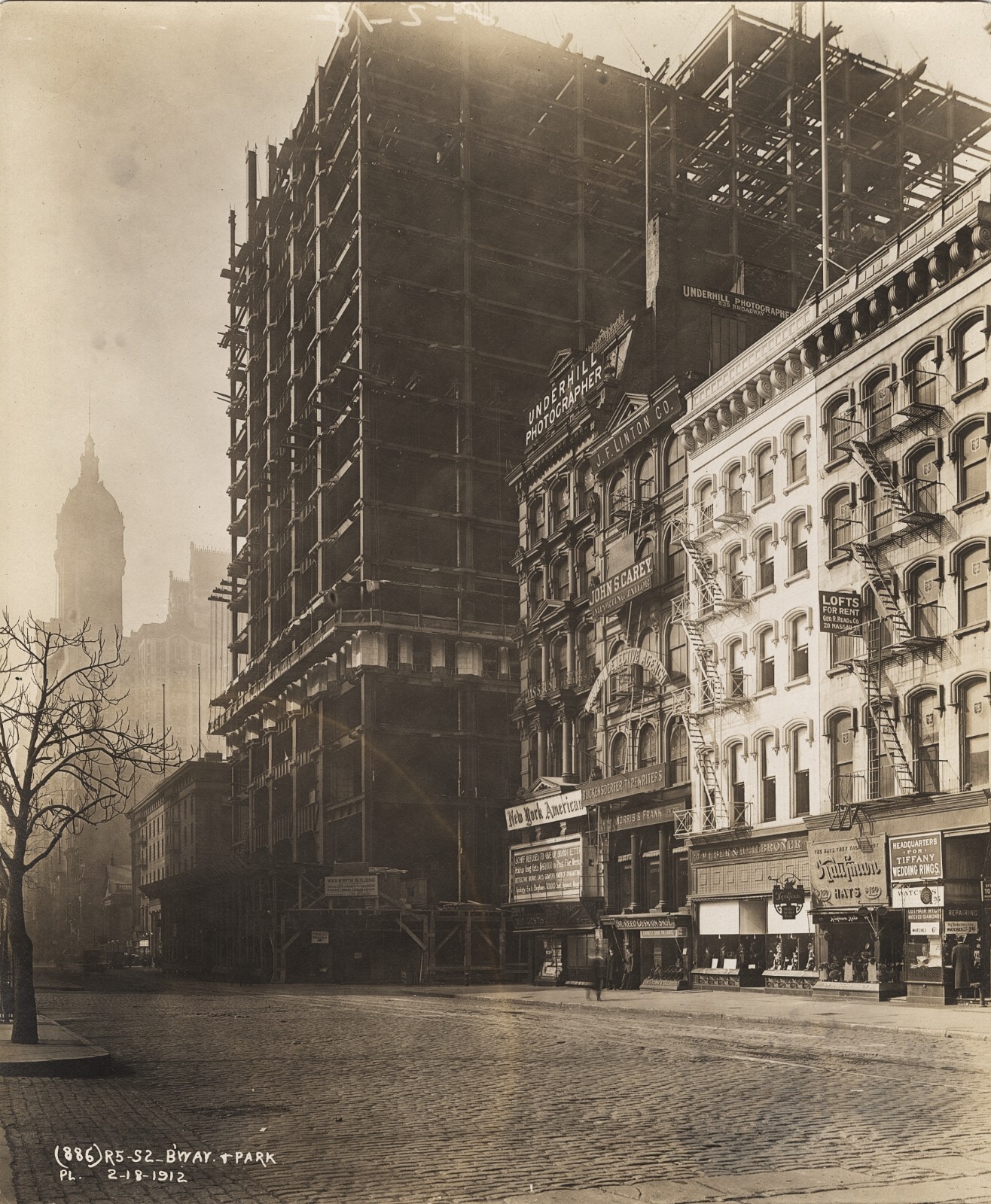 1912 Underhill Photographer's Studio Broadway & Park Pl., NYC Photo by Underhill 1912 Underhill Photographer's Studio Broadway & Park Pl., NYC Photo by Underhill