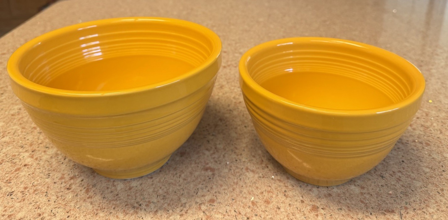 Fiestaware 2010 Marigold 2Pc Prep Bowl Set Homer Laughlin 75th Anniversary RARE