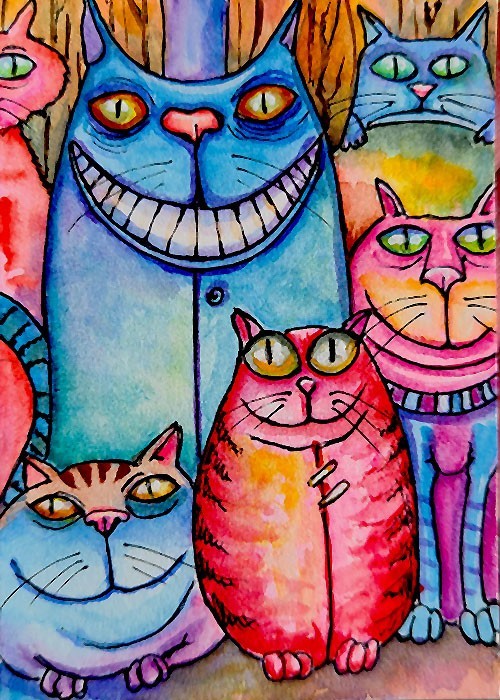 ACEO Original Painting OOAK - Family Photo - Bartshe