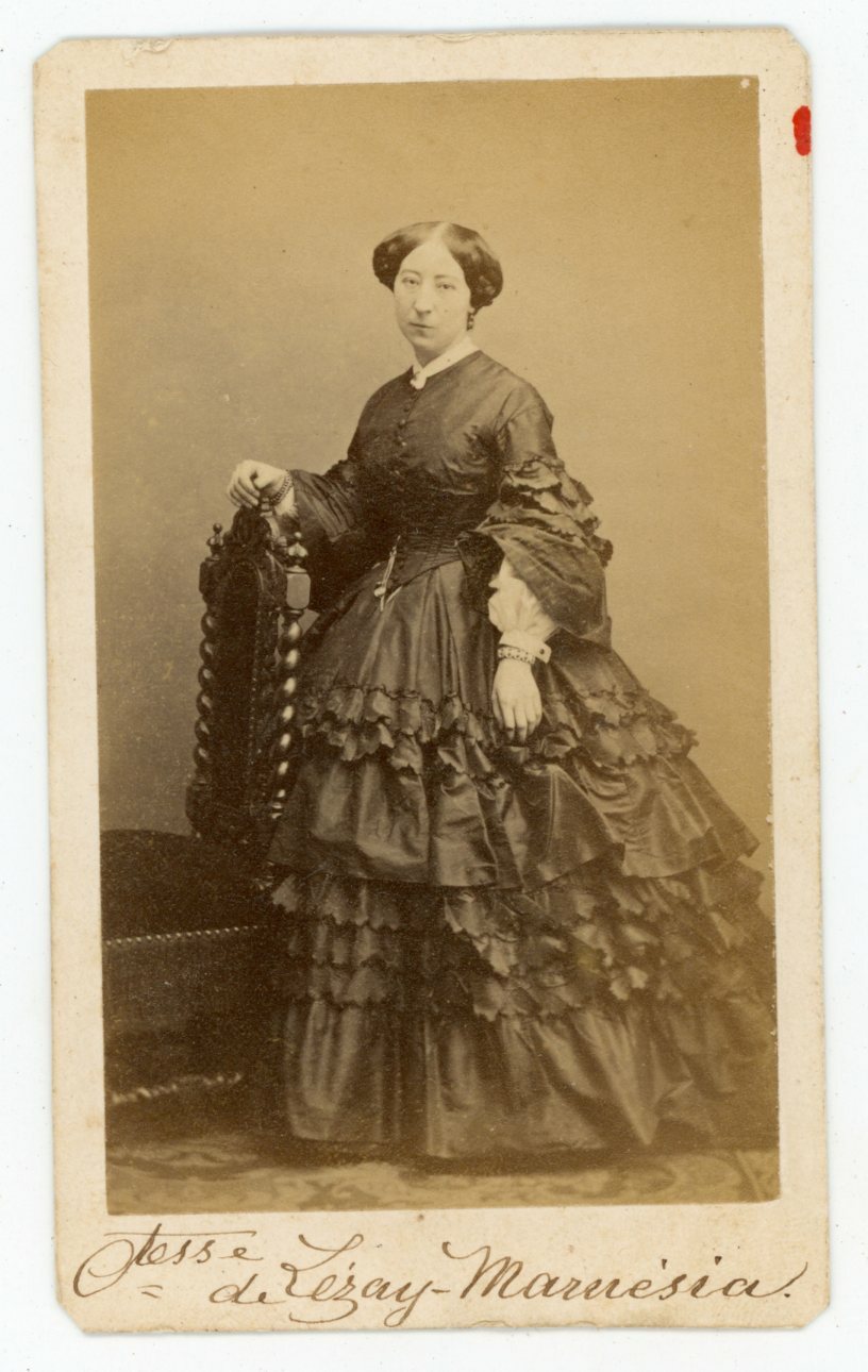 PHOTO CDV Maison Martinet Paris 1860, la Comtesse de Lézay Marnésia