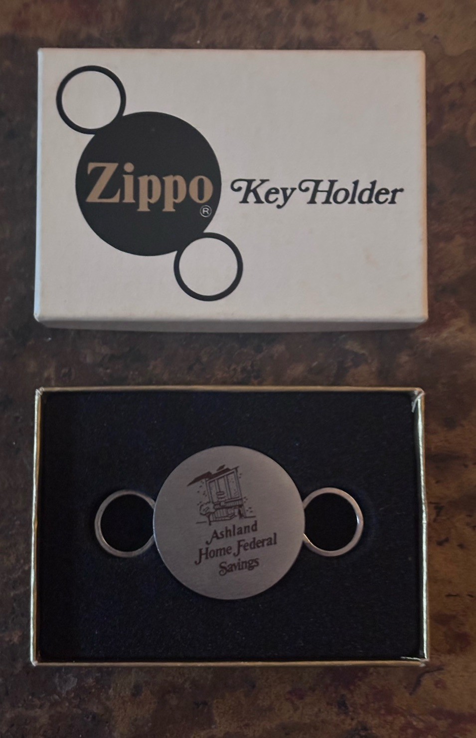 Vintage Zippo Key Holder Ashland Home Federal Savings Advertising Memorabilia