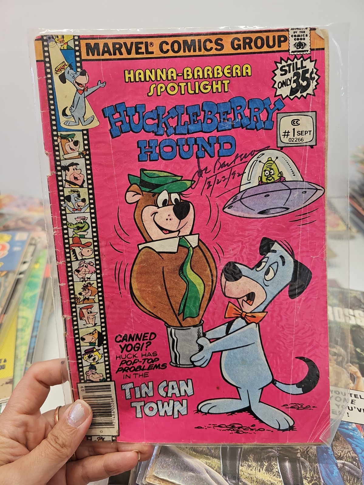 Hanna Barbera Spotlight 1 Marvel 1978 Signed Joe Barbera Huckleberry Hound Yogi