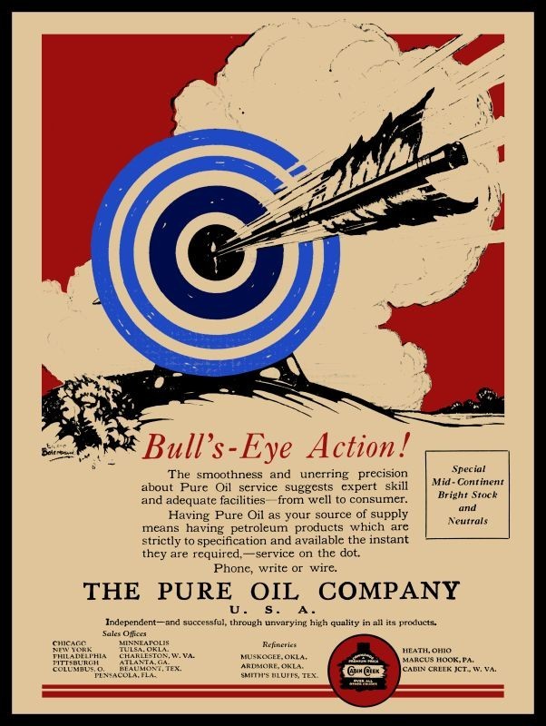 1927 Pure Oil Co. of Columbus, OhiO NEW Metal Sign: 12x16\