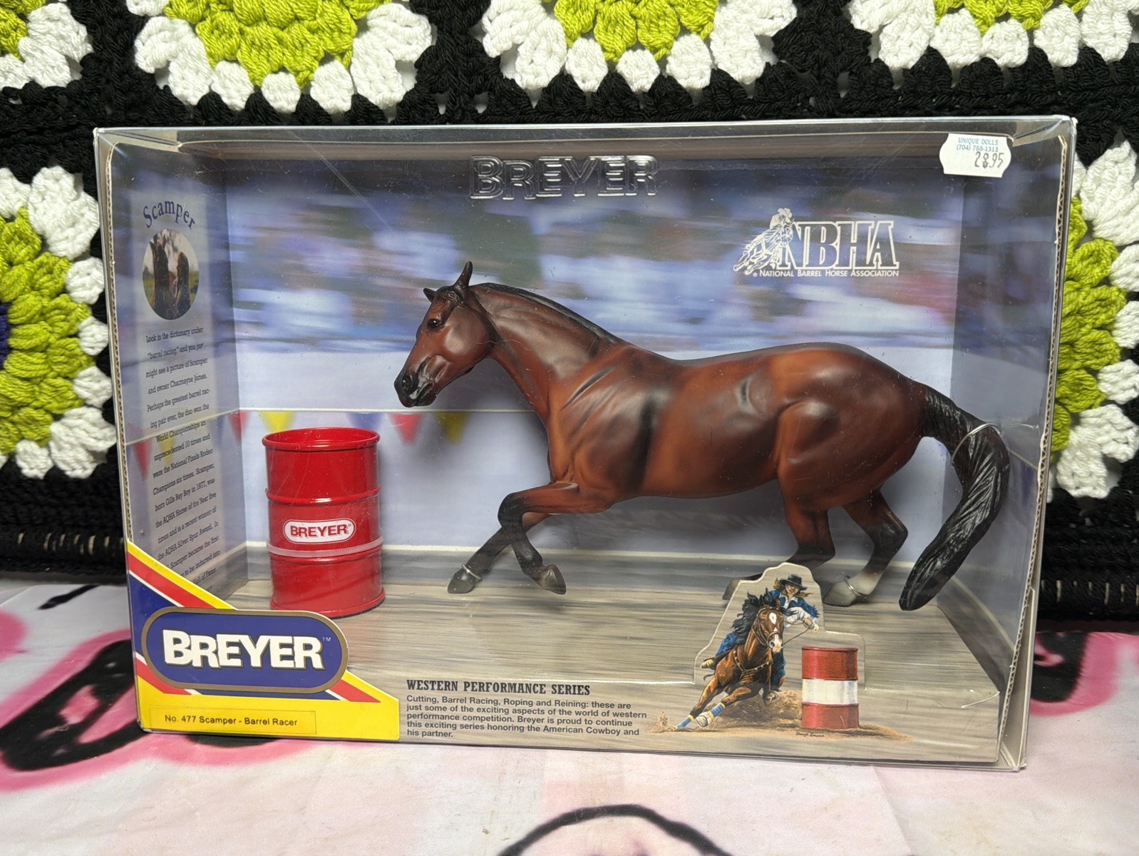 Vintage Breyer Classic Scamper Barrel Racing Horse Set 477 NIB Pristine