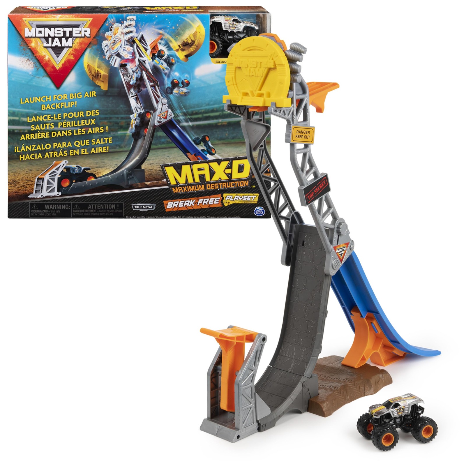 Monster Jam Official Max-D Break Playset Exclusive 164 Scale Max-D Die-Cast