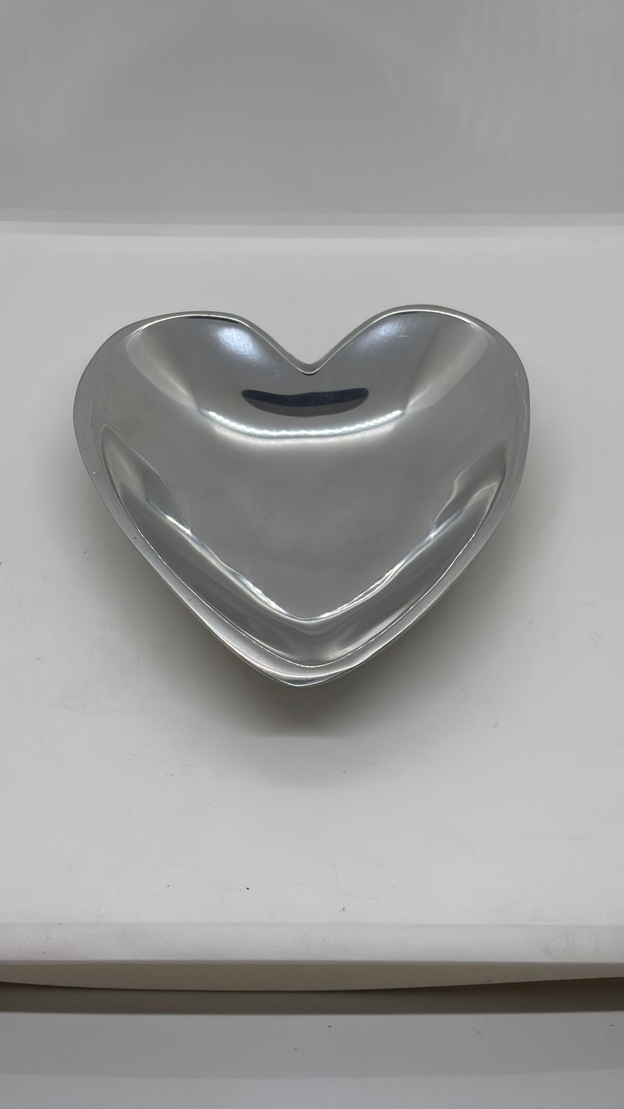 Vintage Nambé Classic Heart Bowl #1188 Silver Alloy Decor 1987 Vintage Nambé Classic Heart Bowl #1188 Silver Alloy Decor 1987