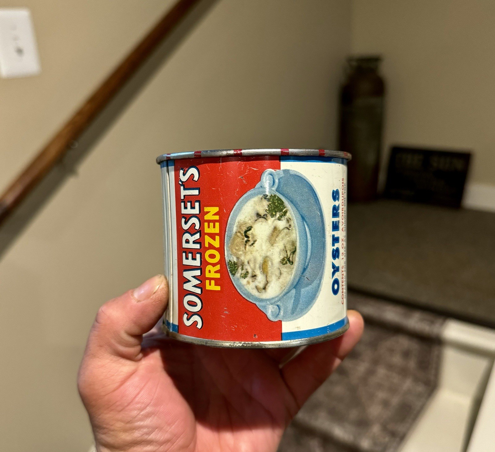 Somerset’s Frozen Oysters Deal Island Maryland MD 304 Oyster Tin Can Nice 12 Oz Somerset’s Frozen Oysters Deal Island Maryland MD 304 Oyster Tin Can Nice 12 Oz