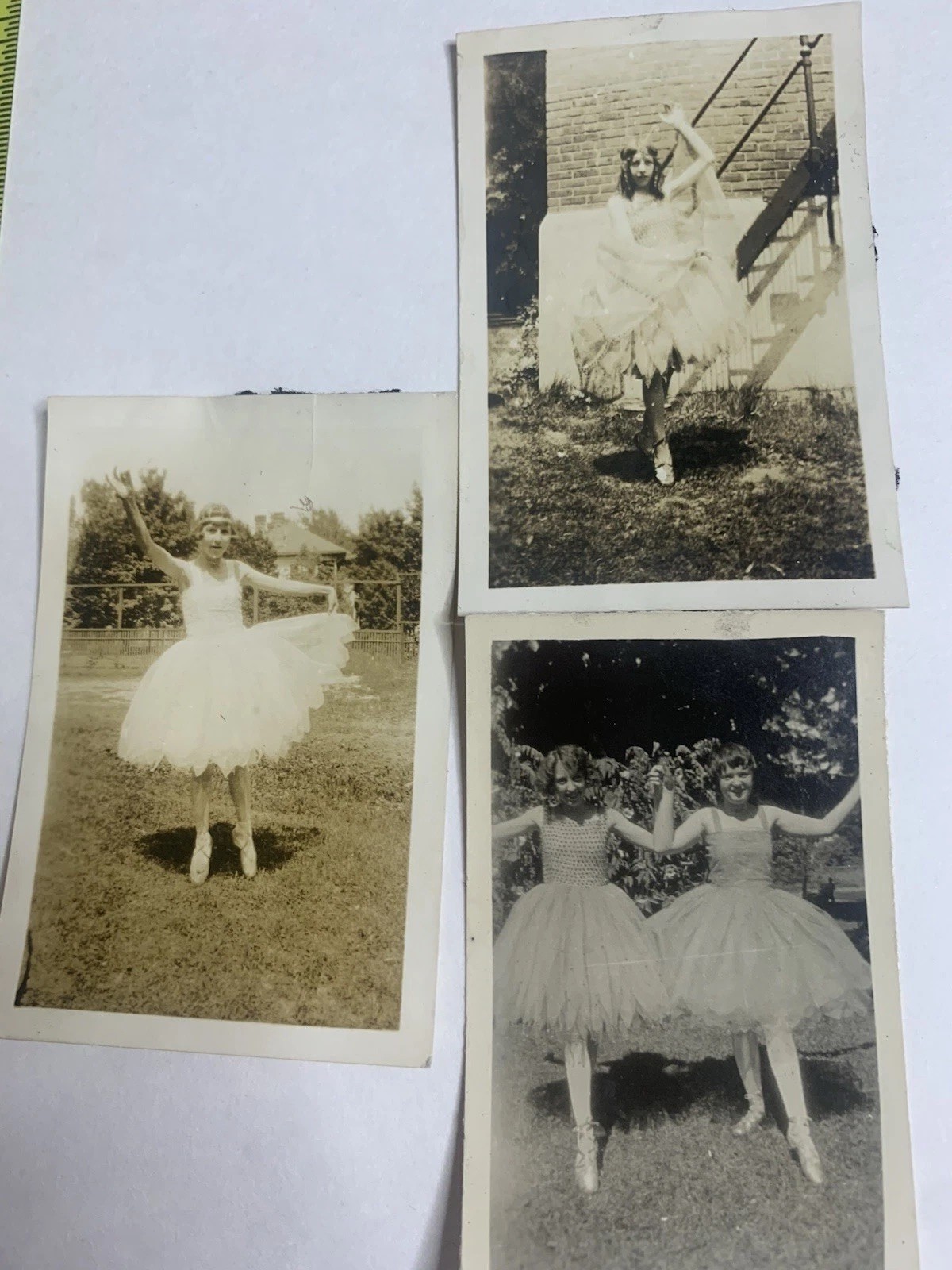 3 Vtg  1930s B&W photos ballerina portraits cute pretty dancers tutu pretty 