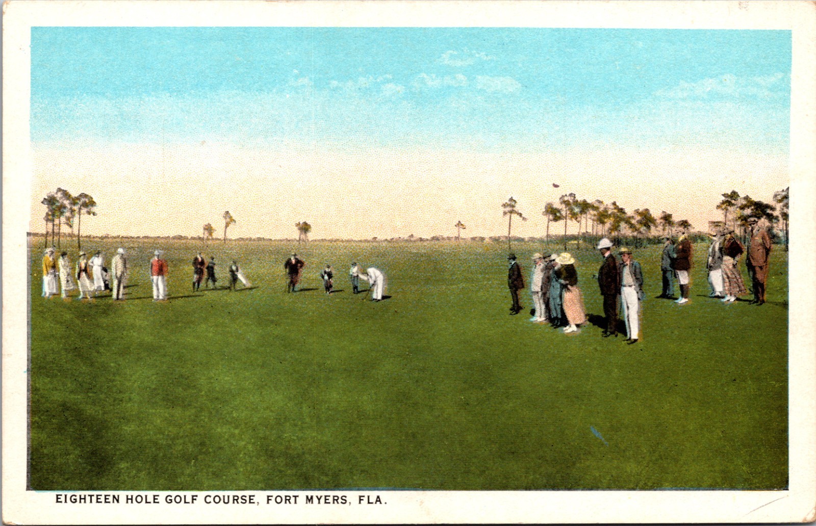 Eighteen Hole Golf Course Fort Myers Florida White Border Postcard Eighteen Hole Golf Course Fort Myers Florida White Border Postcard