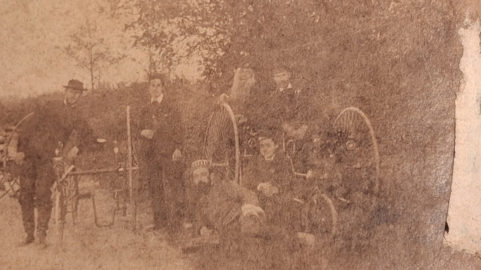 Mega rare very early two seater bycicle photo